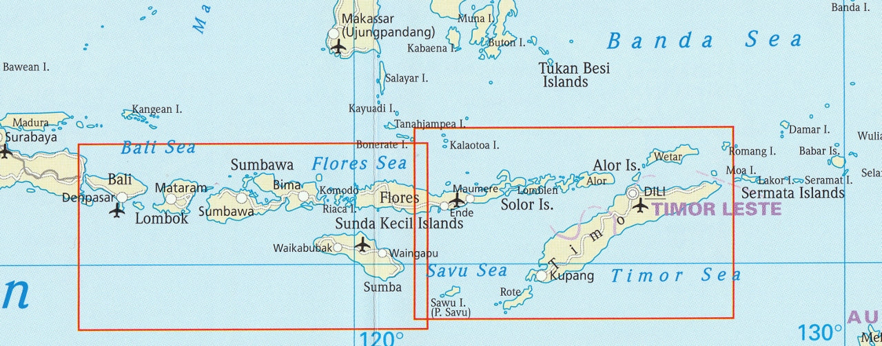 Lesser Sunda  Islands  Map  Reise