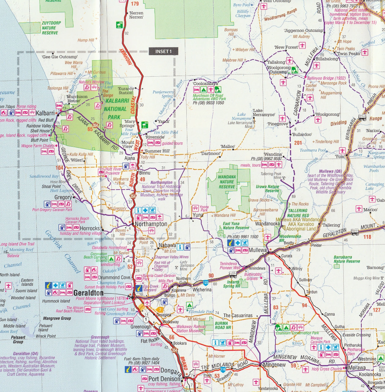 Mid West Western Australia Hema Map, Buy Map of Mid West Western ...