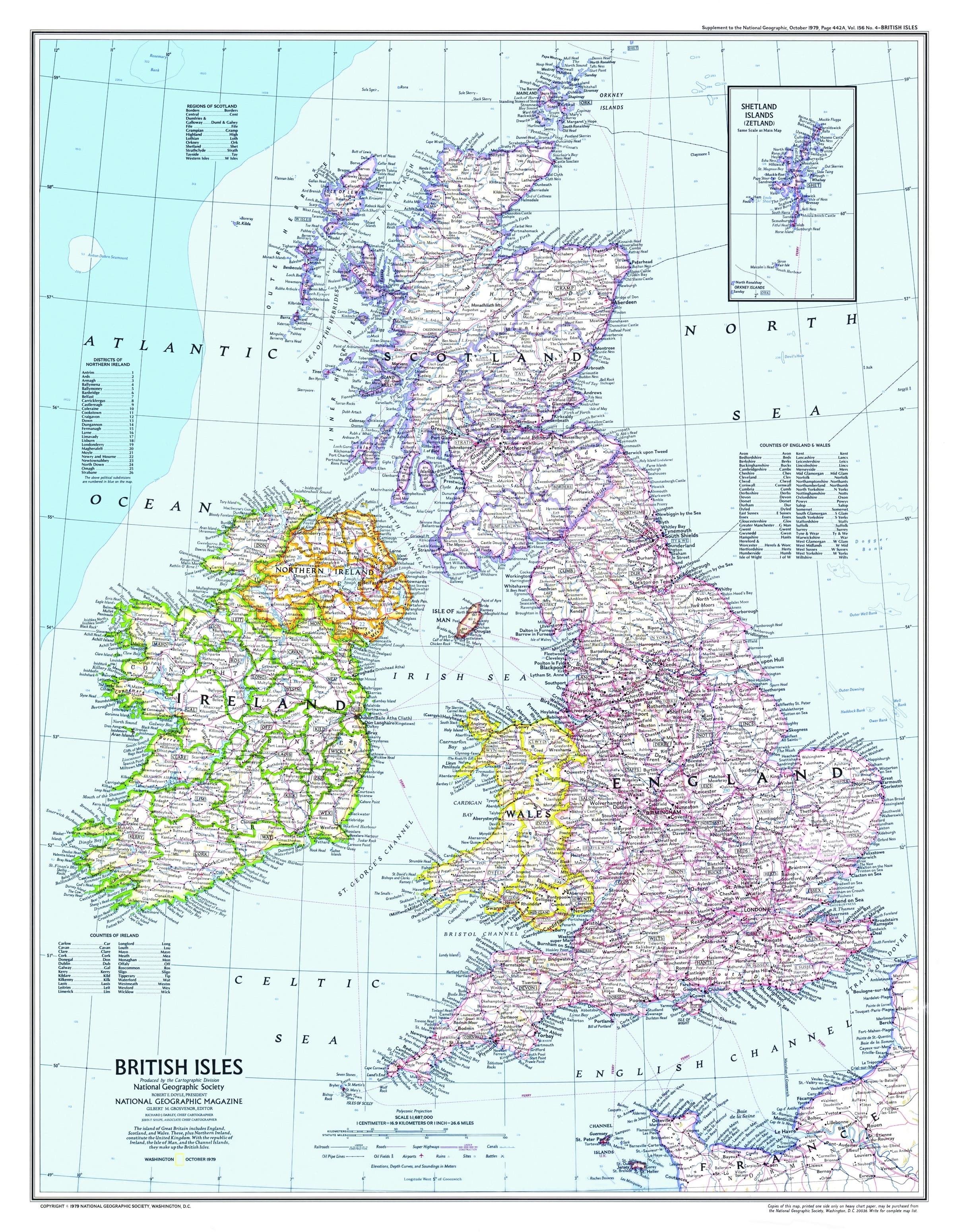 British Isles Published 1979 by National Geographic  Shop Mapworld