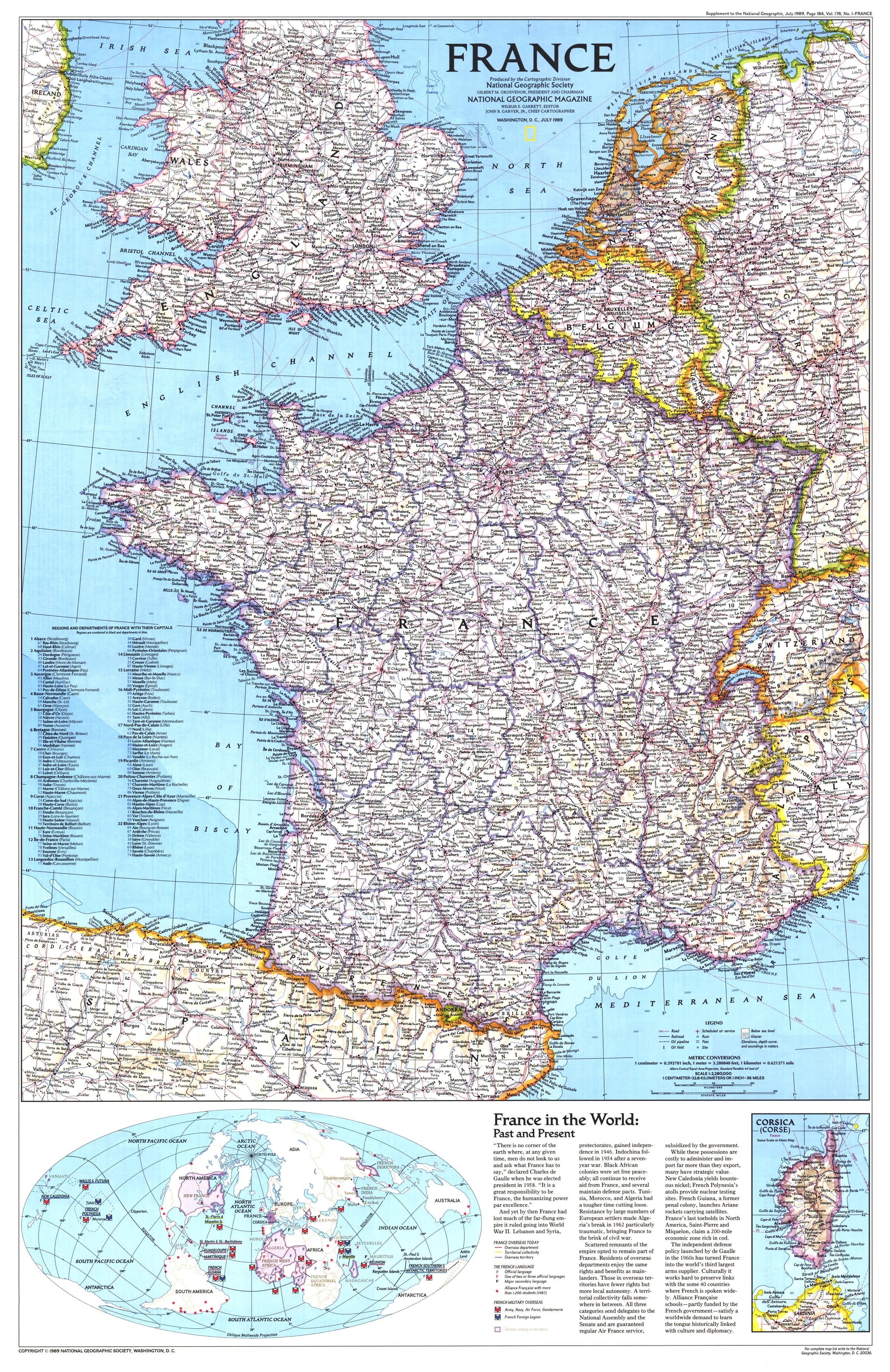 France 1989 National Geographic | Shop Mapworld