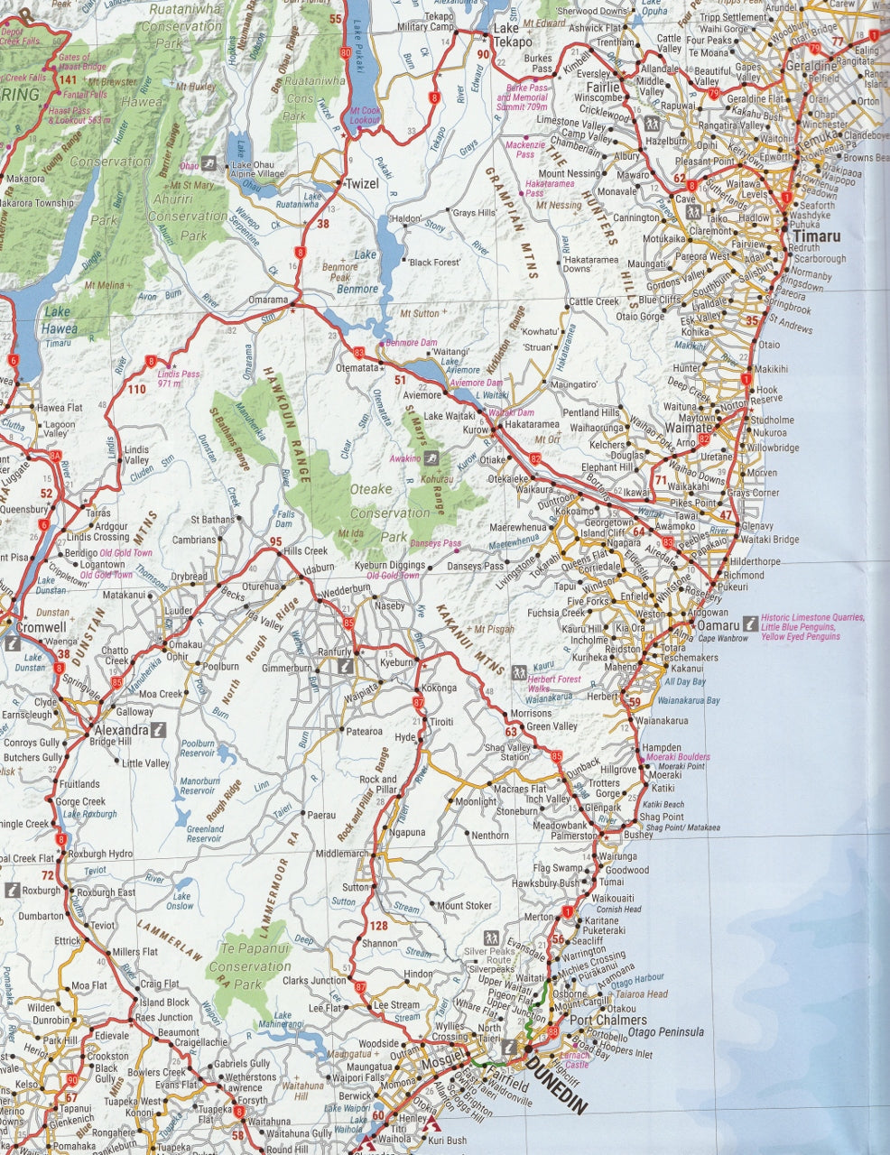 New Zealand South Island Hema map, Buy Map of South Island - Mapworld