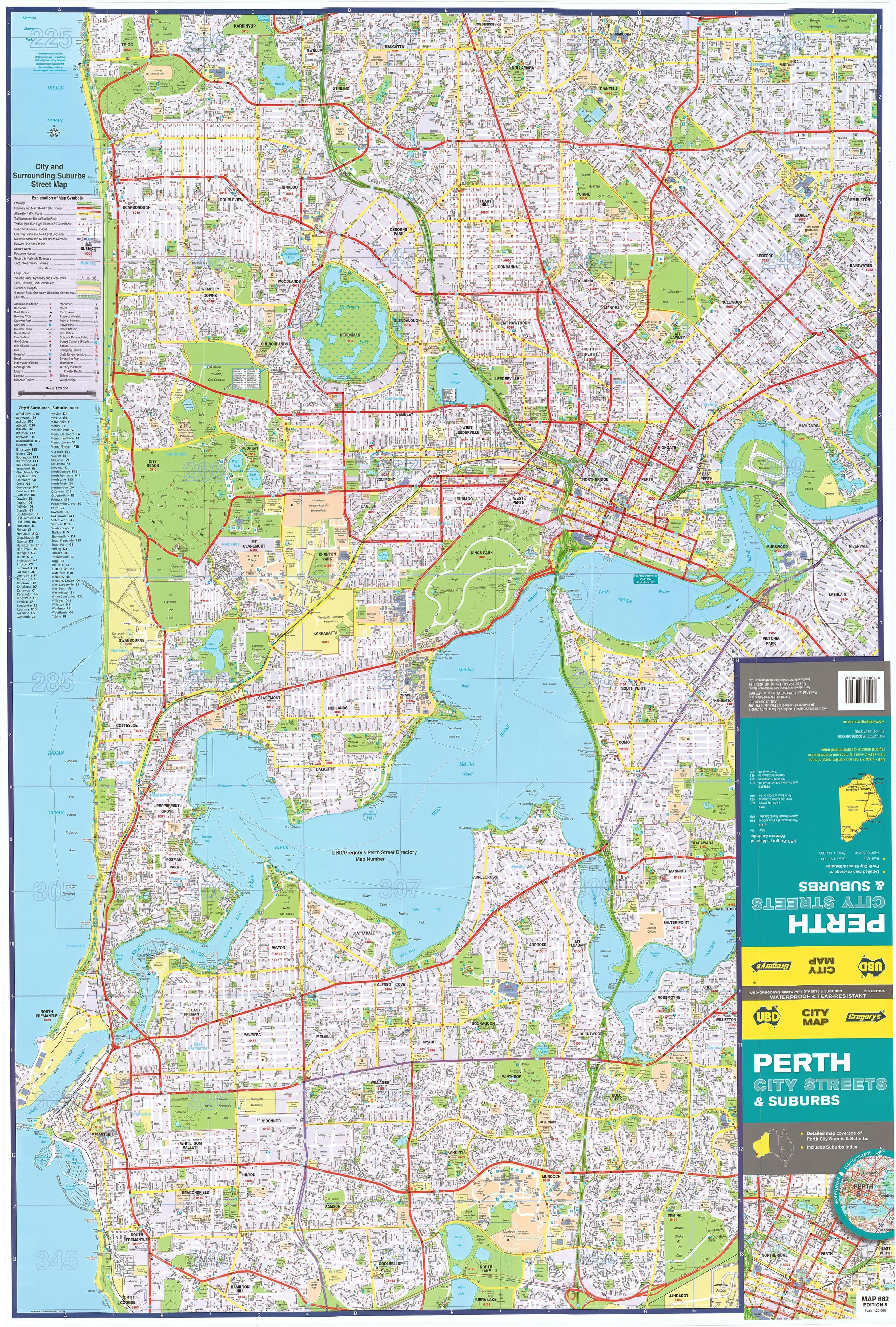 Perth Suburban Ubd Map 662 Buy Map Of Perth Mapworld