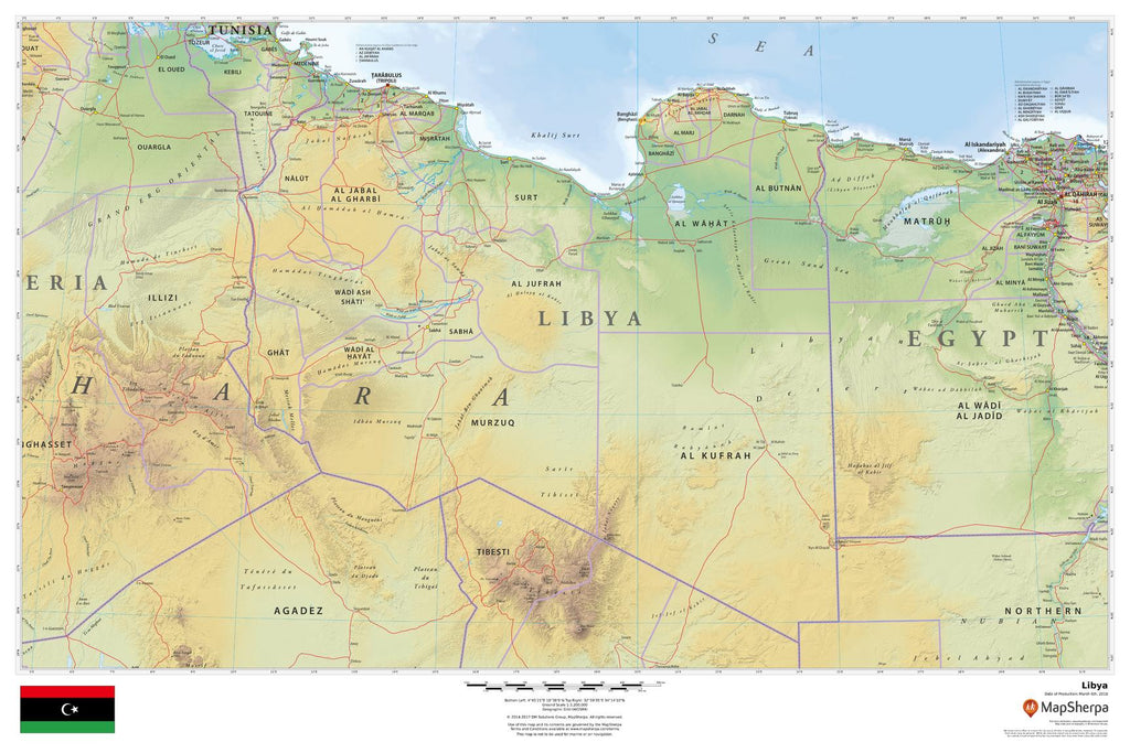 Libya Wall Map Buy Wall Map Of Libya Shop Mapworld