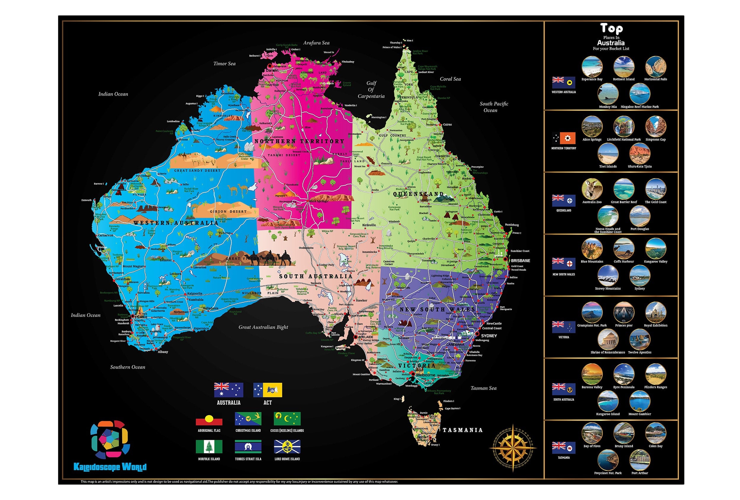 australia travel scratch map