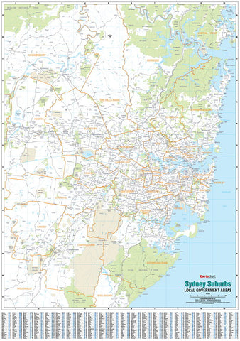 Buy Sydney Local Government Areas Map Laminated - Mapworld