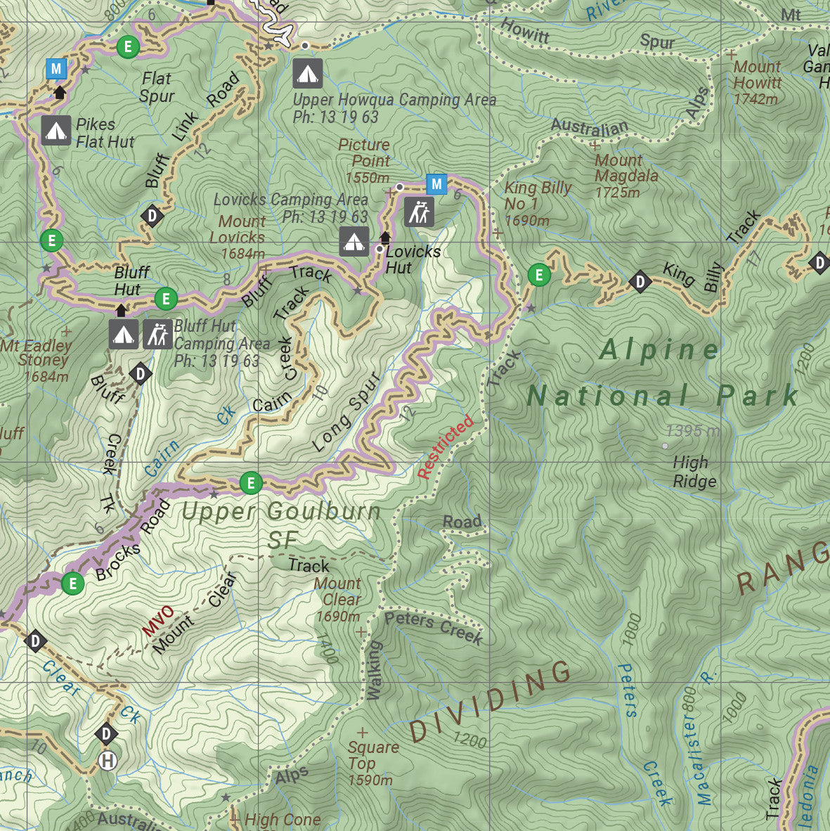 High Country Victoria Map