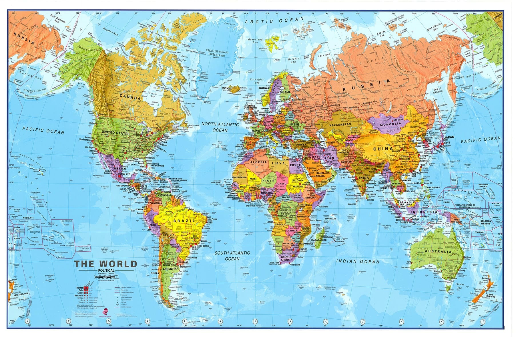 world map for marking travel