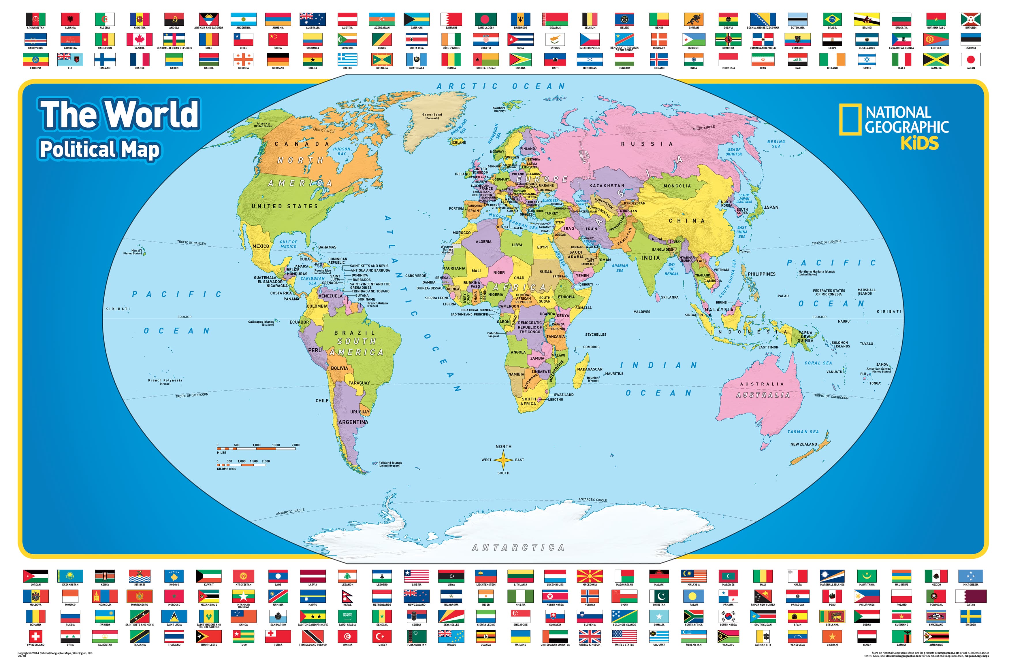 The World For Kids By Ngs Laminated Wall Map Shop Mapworld