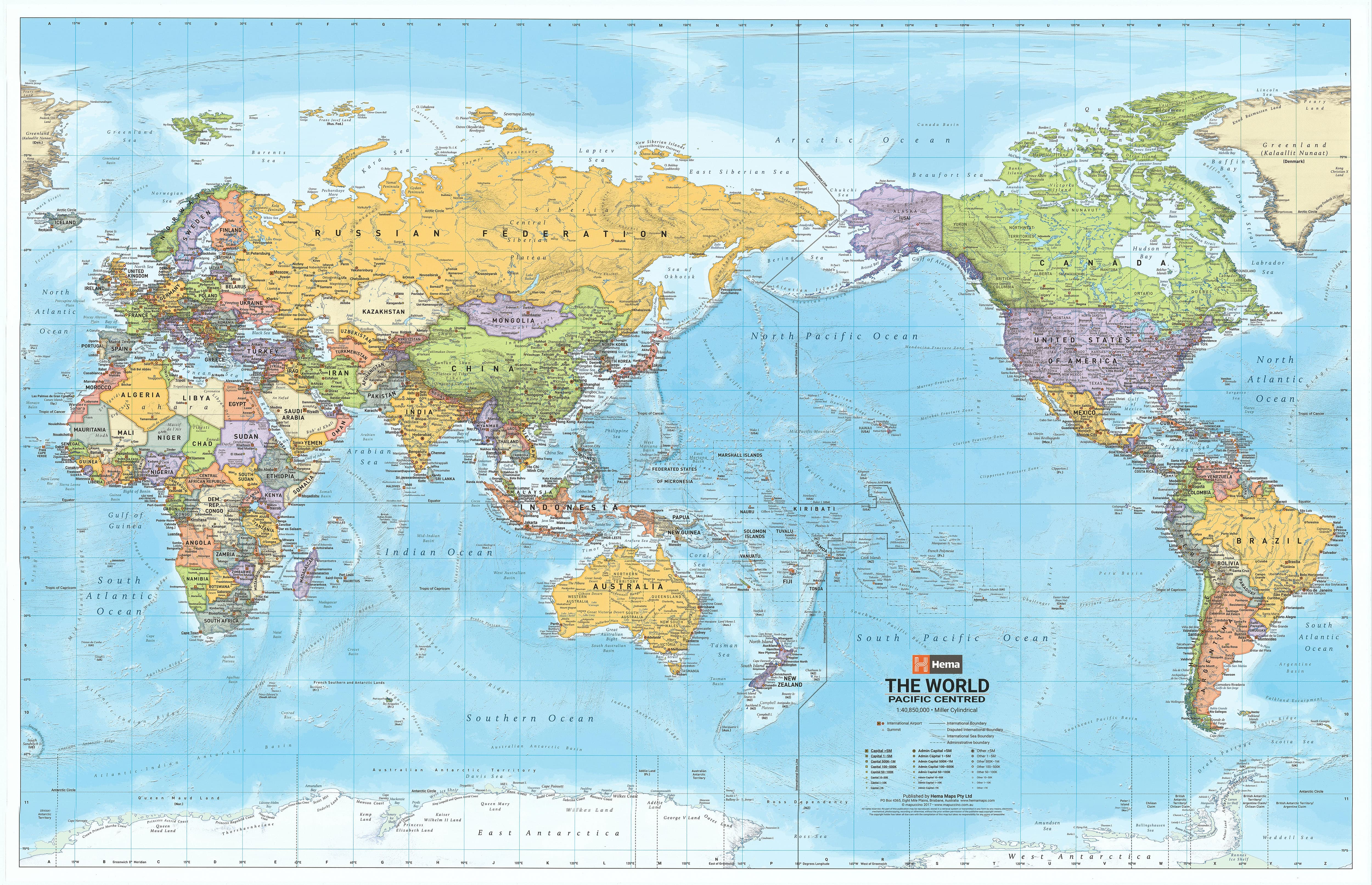 World Hema Political Pacific Centred Supermap Buy World Hema