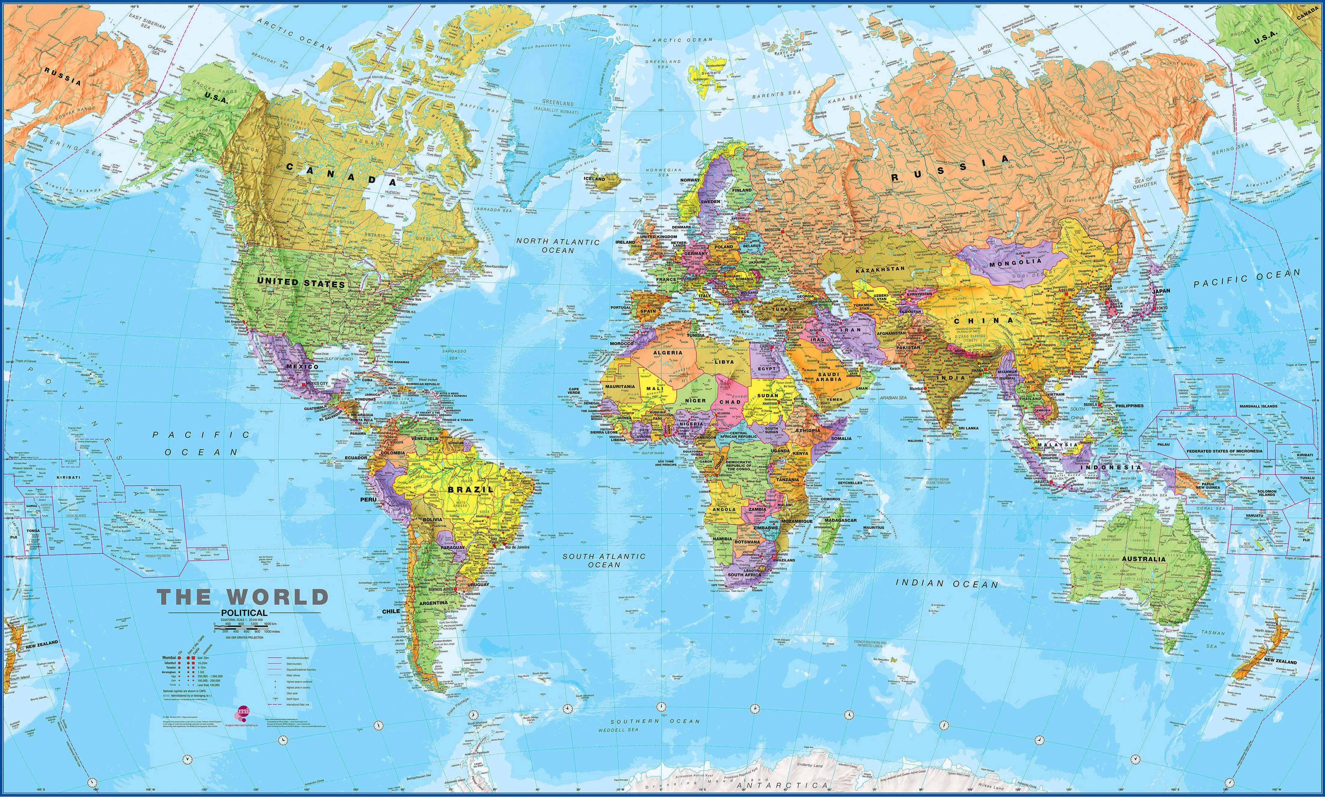 world map globe view