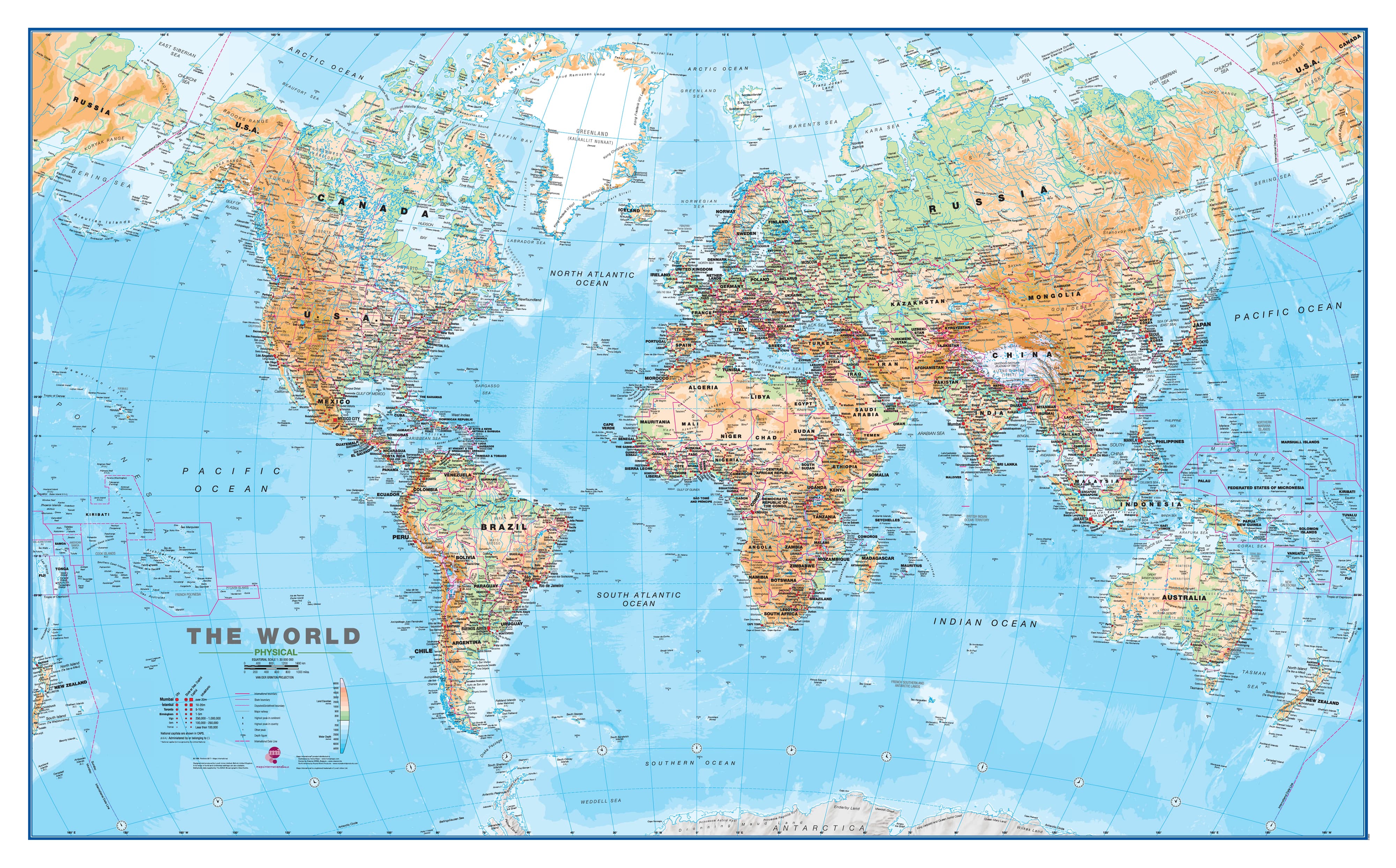 World Physical Wall Map Images And Photos Finder
