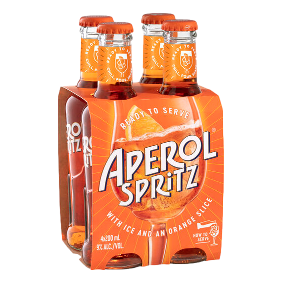 Aperol Spritz Ready to Drink Cocktail 3-200ml Bottles