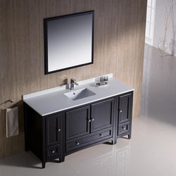 Fresca Oxford 60" Espresso Traditional Bathroom Vanity - Luxe Bathroom Vanities