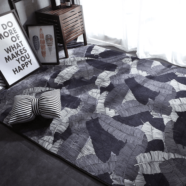 black and white geometric rug Steg