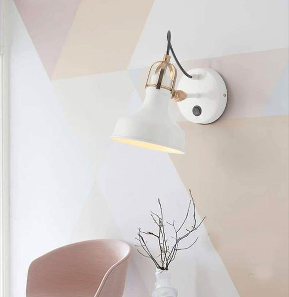 Wall Lamp with Plug -  Genomh White