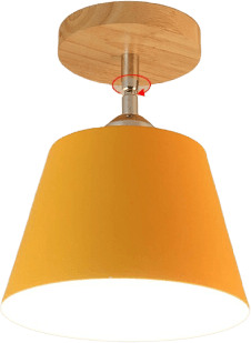 orange flush mount light