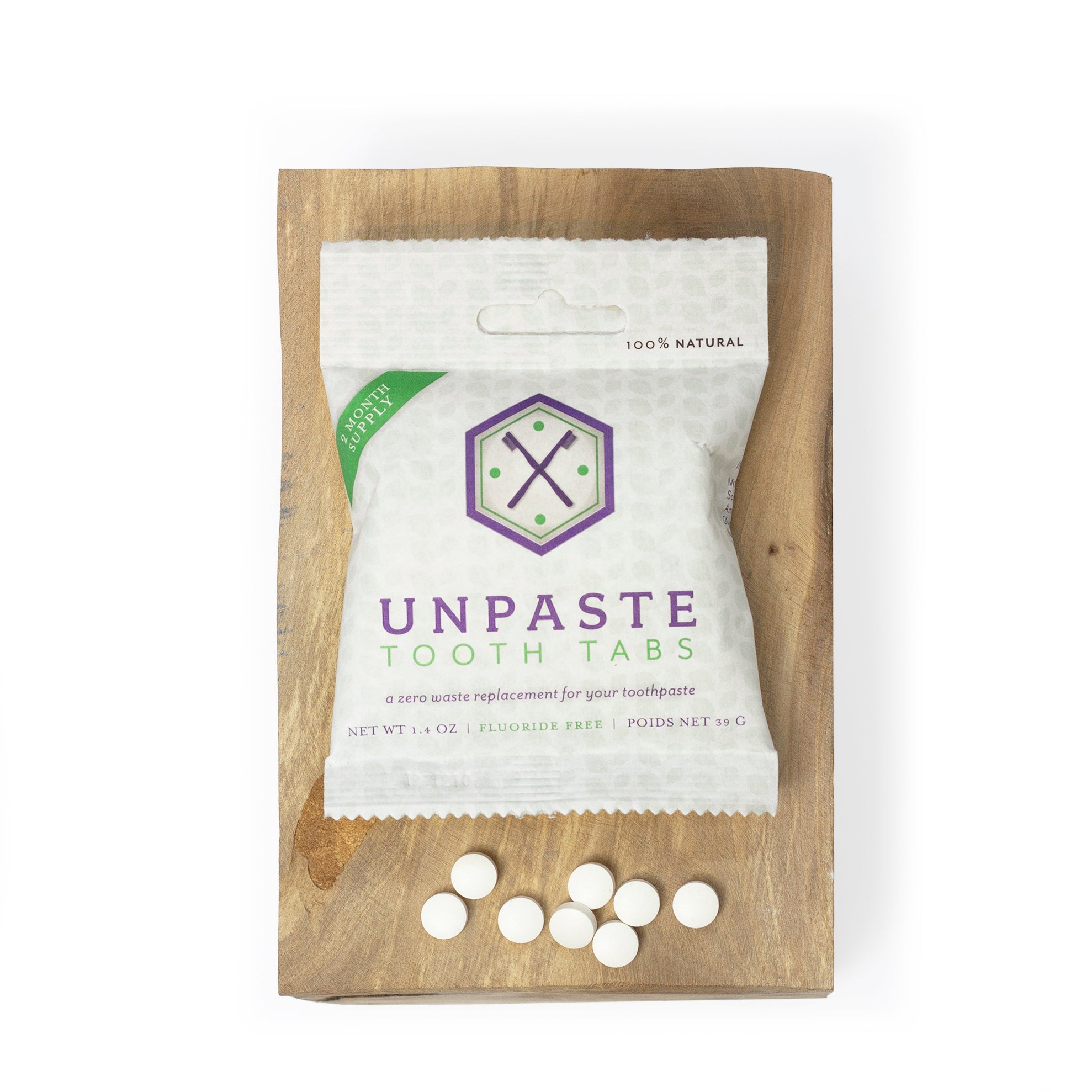 Unpaste Zero Waste Toothpaste Tablets With Fluoride 2 Month Supply Well Earth Goods