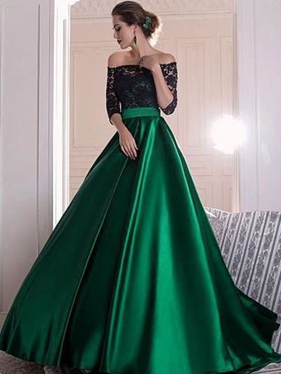 black green dress