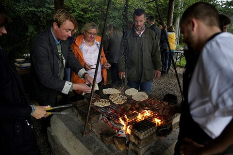 Grilling at river cottage to celebrate 20 years of Muck Boot 