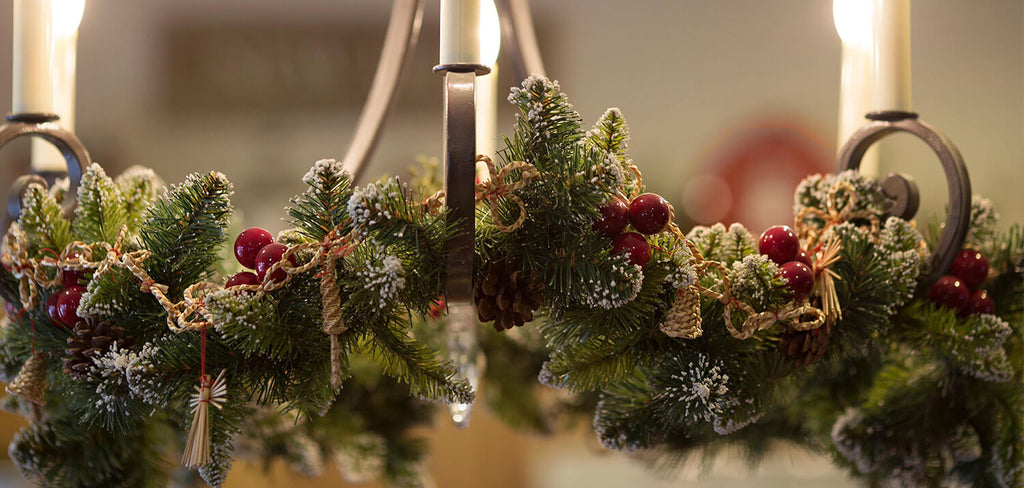 Christmas Garland in Ceiling