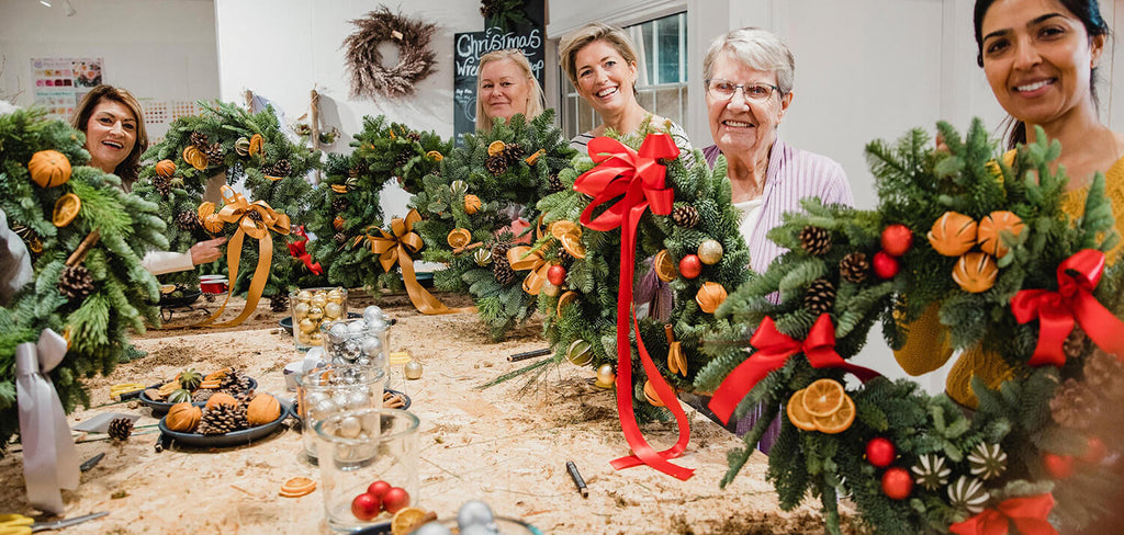 Christmas Wreath Decoration Class