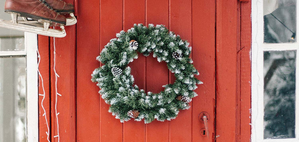 Christmas Wreath in red door