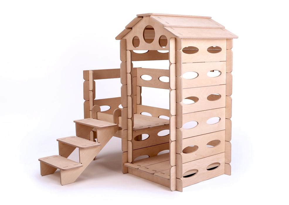 wooden playhouse set