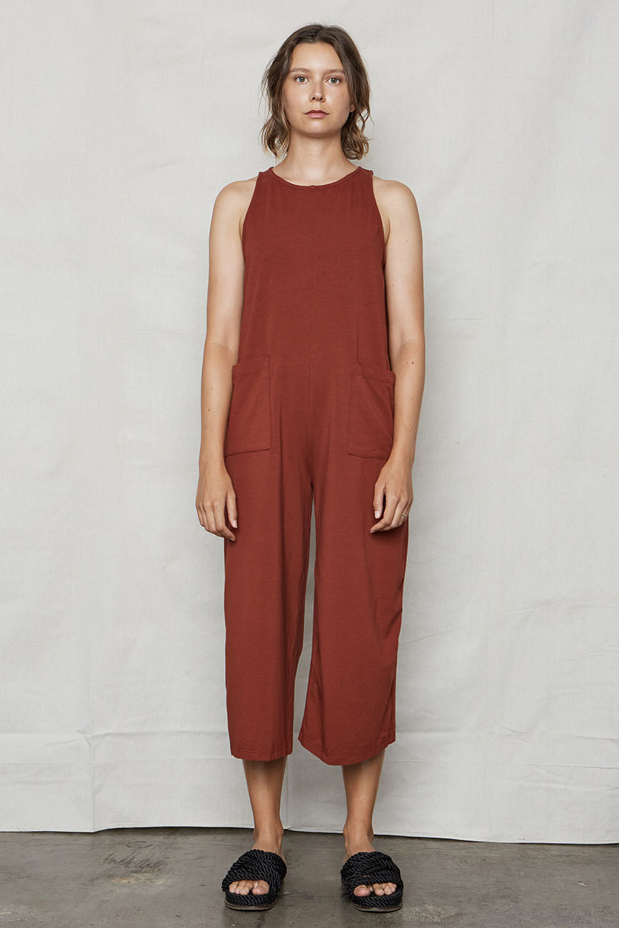 Image of Wine Organic Cotton Everyday Jumpsuit