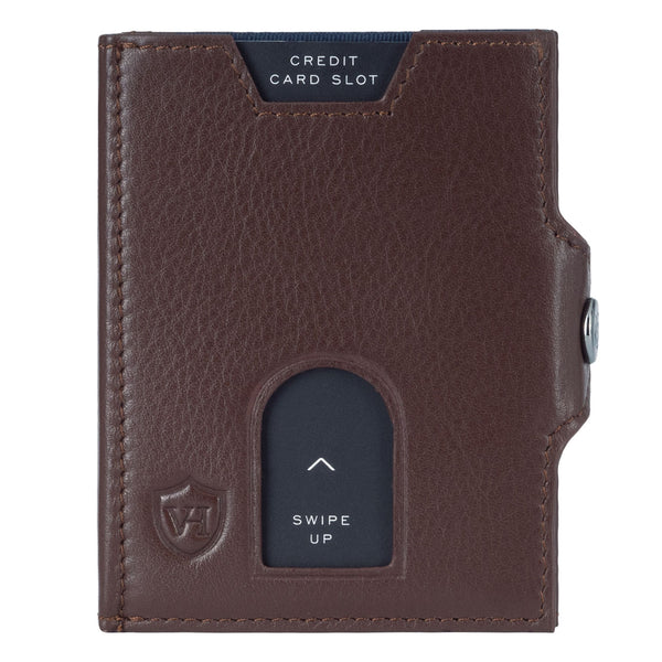 Whizz Wallet mit Cryptalloy RFID-Schutz, 5 Kartenfächern und XL-Münzfach (braun)