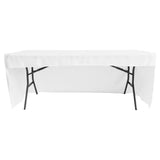 3 sided 6ft white tablecloth