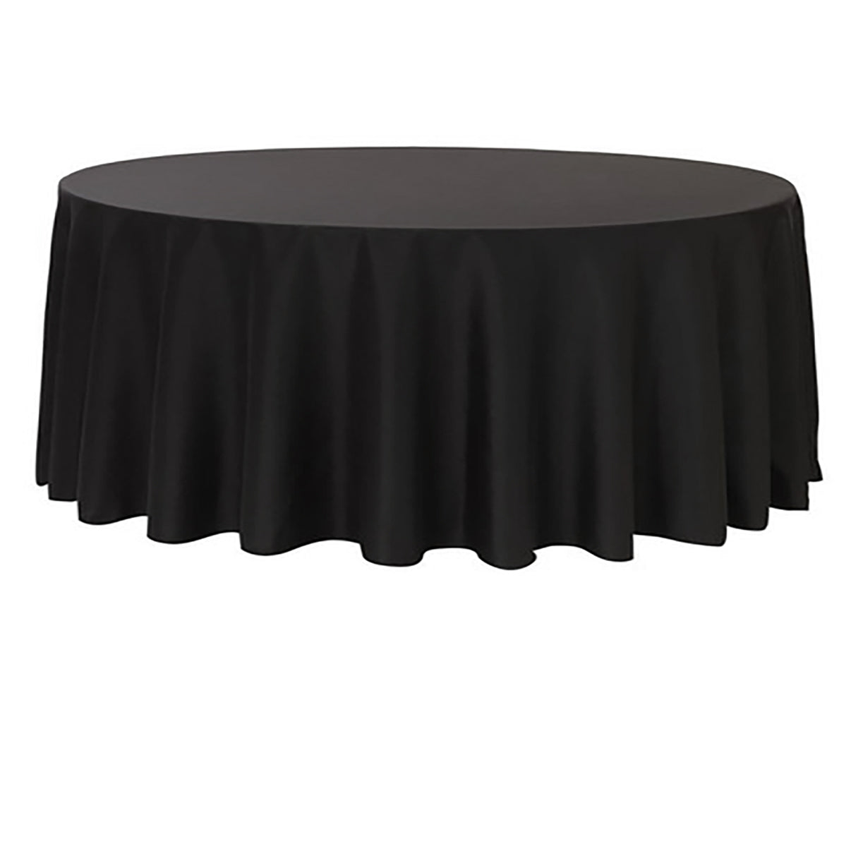 Shop Black Round Tablecloth 220cm Luna Wedding Event Supplies