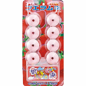 Coris Fue Ramune Strawberry Whistle Candy 22g 20ct (Japan) - candynow.ca