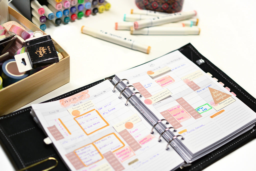 Comment utiliser un planner - planner en liège A5 personnalisé par Shirley Chiche 