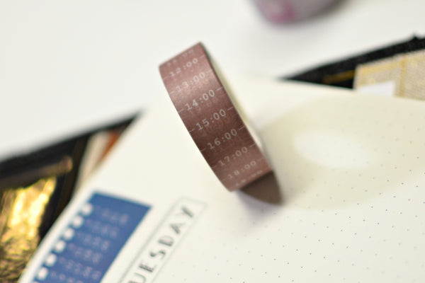 bullet journal masking tape horaire organisation du mois