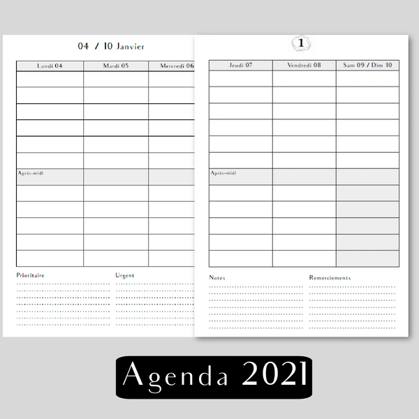 agenda 2022, recharges pour agenda 2022 type <filofax, agenda A5 pour organiseur perforé shirley chiche planner