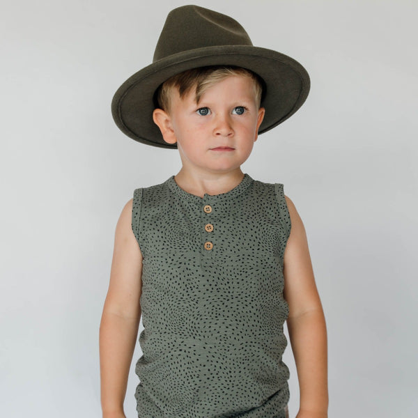 My Brother John USA Luca Green Terry Tank Top – The Little Kiwi Co