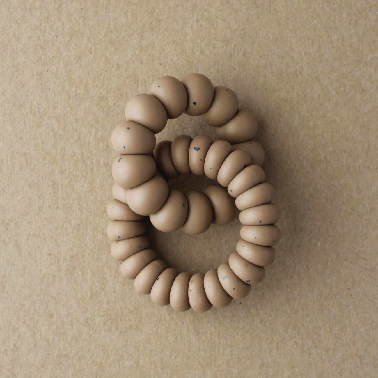 Luna Double Freezer Teether - Speckled Truffle