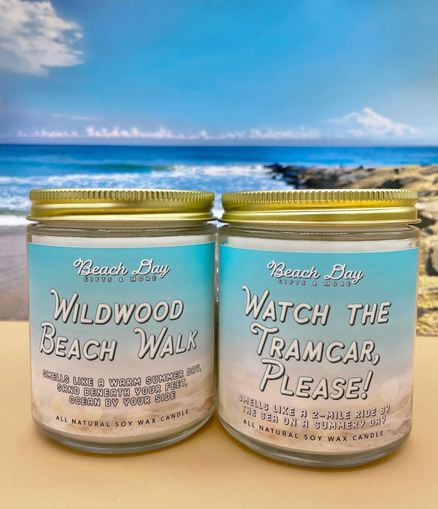 Wildwood Candles: Wildwood Beach Walk and Watch the Tramcar, Please