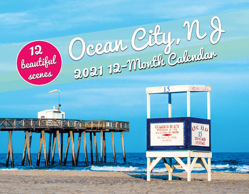 Ocean City New Jersey (NJ) 2021 Wall Calendar Beach Day Gifts & More