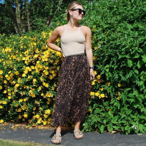 Large Leopard Print Tulle Skirt