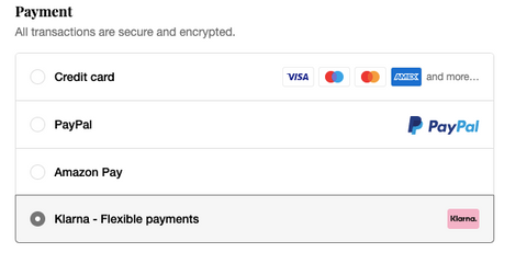 How to select Klarna