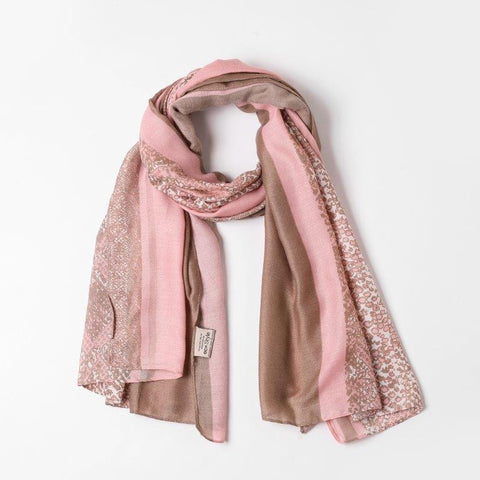 pale pink snakeskin scarf