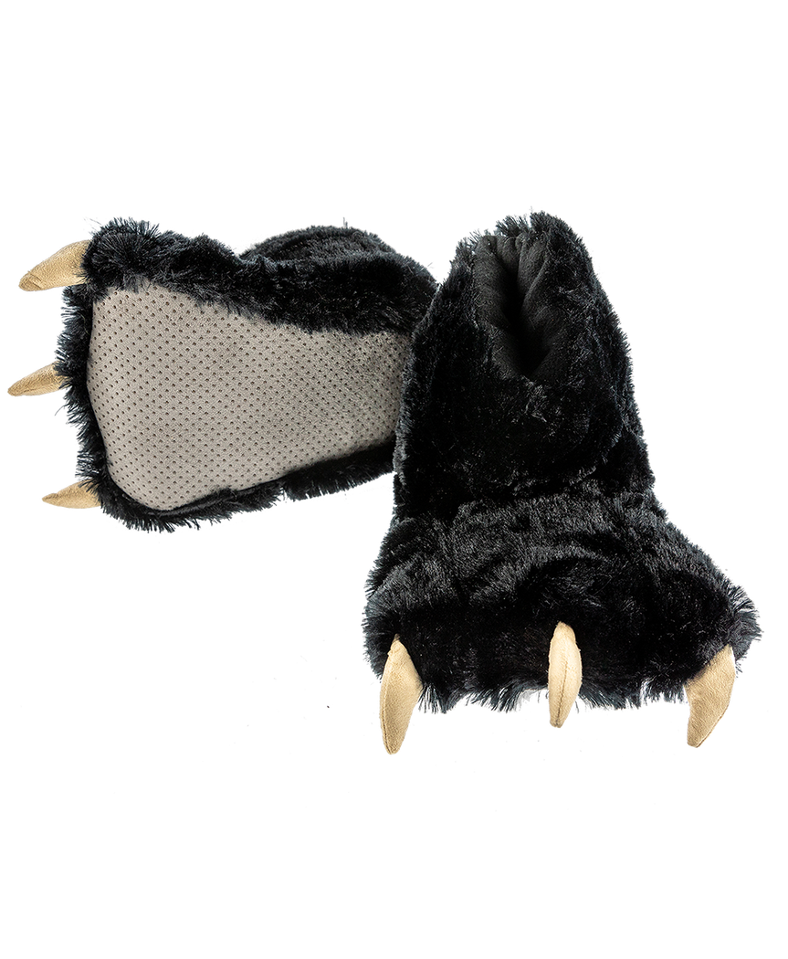 black paw slippers