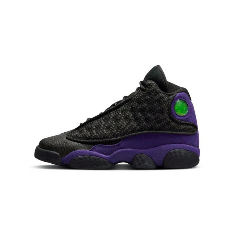 black and purple jordan 13s