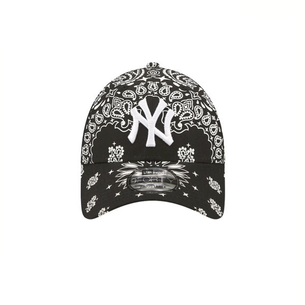 New Era Curved Brim 9FORTY Paisley Print New York Yankees MLB Navy Blue  Adjustable Cap