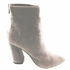 grey suede block heel boots