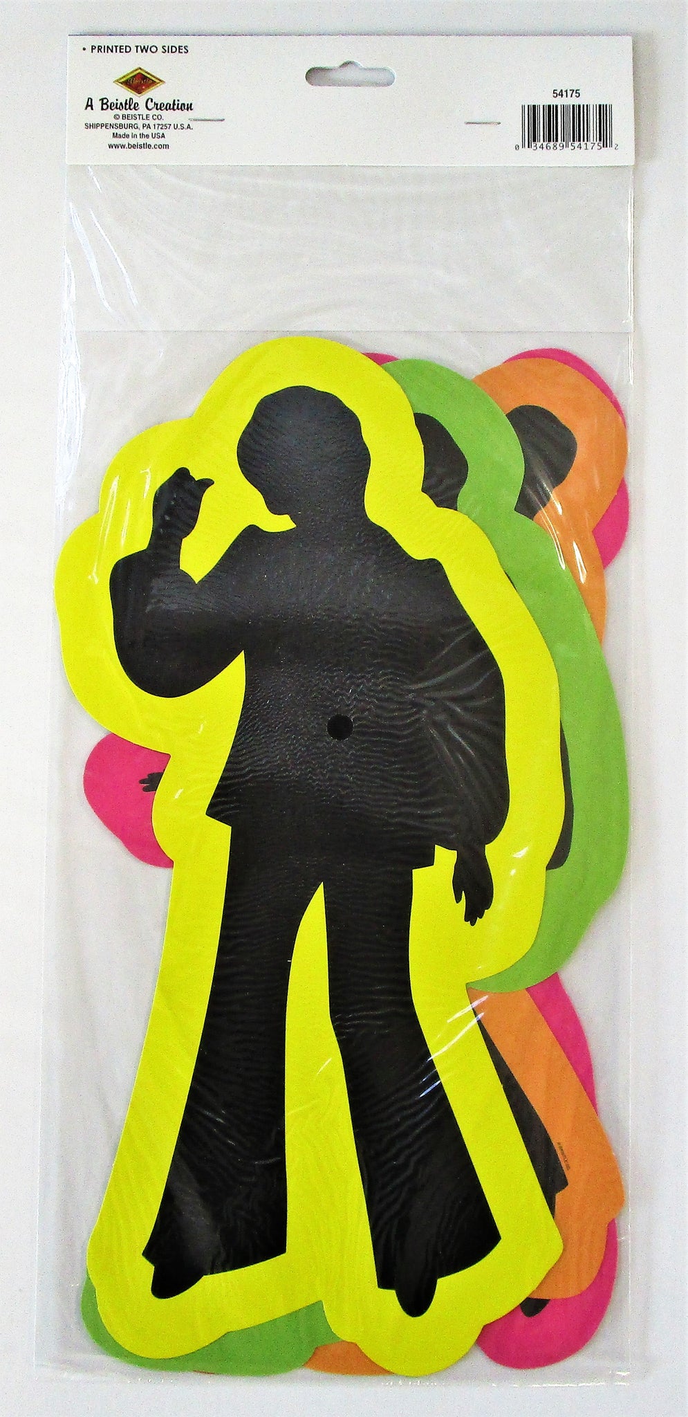 Pack Of 4 Retro 70 S Silhouette Decorations Saturday Night Fever Disco Party