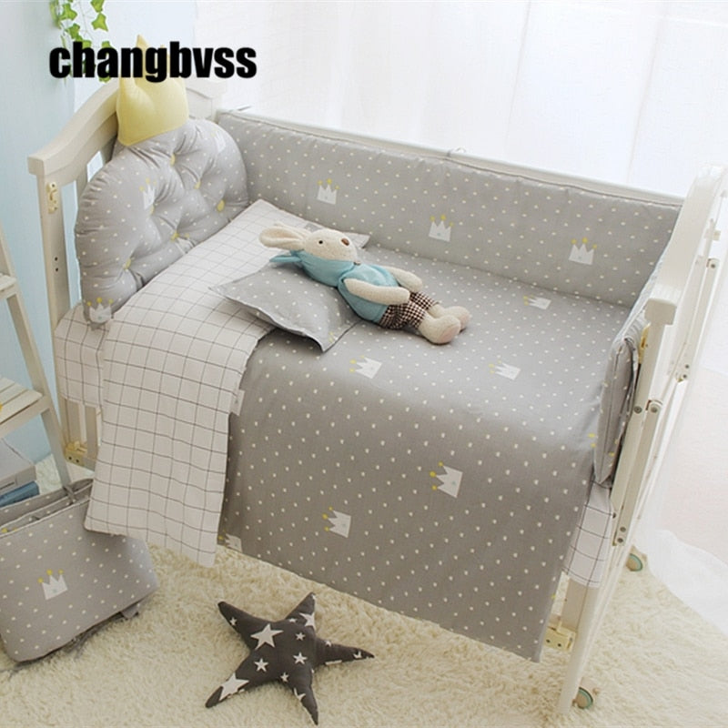 cotton baby crib bedding set