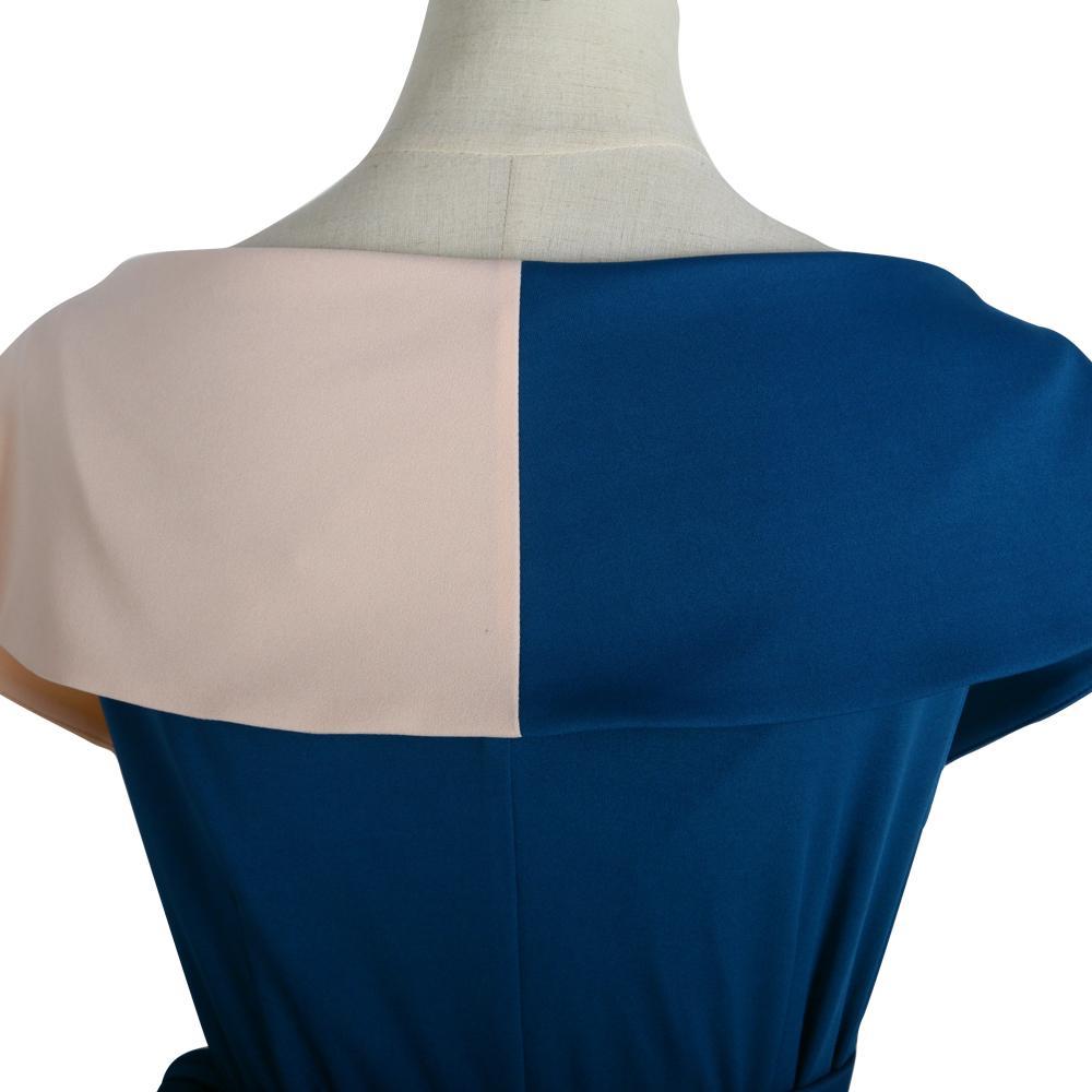 Sexy V-Neck short sleeves Stitched Fashion Bodycon Dress