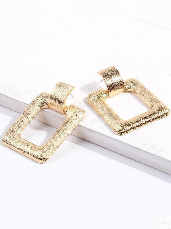 Frosty Wind Metal Geometric Earrings